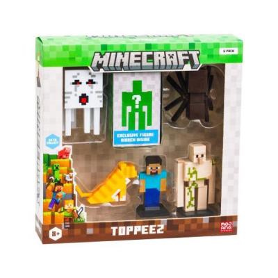 Набір фігурок-топерів Minecraft Стів, Кіт, Павук, Голем, Гаст (MC2060/2)
