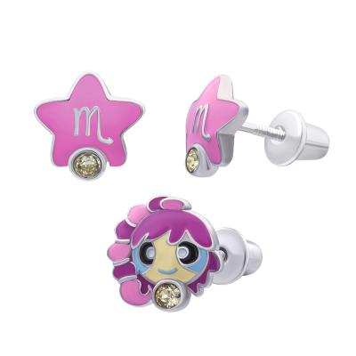 Сережки UmaUmi Скорпіон з жовтим талісманом (2210000015425)