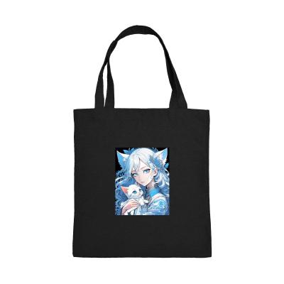 Сумка-шопер Strateg Аніме дівчина з кошеням (60638)