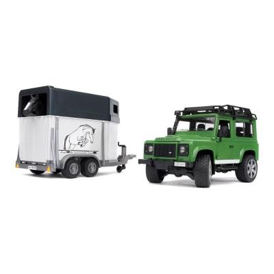 Ігровий набір Bruder Ленд ровер із причепом і конем (02592)