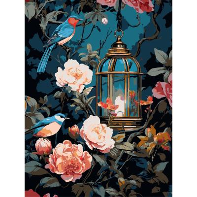 Картина за номерами Strateg Квіткова ніч 30 х 40 см (SS-1289)