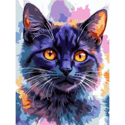 Картина за номерами Strateg Зоряний кіт 30 х 40 см (SS-1256)