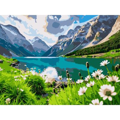 Картина за номерами Strateg Альпійська долина 30 х 40 см (SS-1292)
