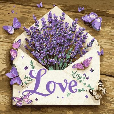 Картина за номерами Ідейка Лаванда в конверті 40 х 40 см (KHO5175)