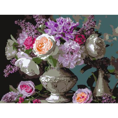 Картина за номерами Strateg Різноманітні квіти 30 х 40 см (SS-1315)