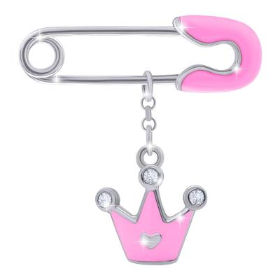 Булавка UmaUmi Корона з серцем рожева (1000000000017)