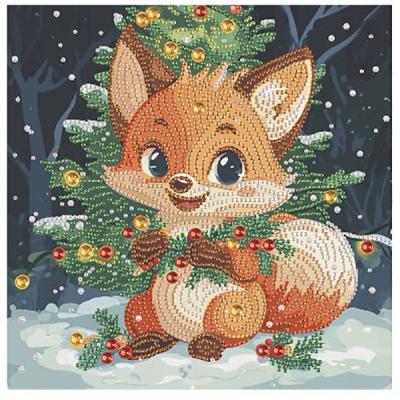Алмазна картина Brushme Щасливе лисеня 25 х 25 см (DBS52202)