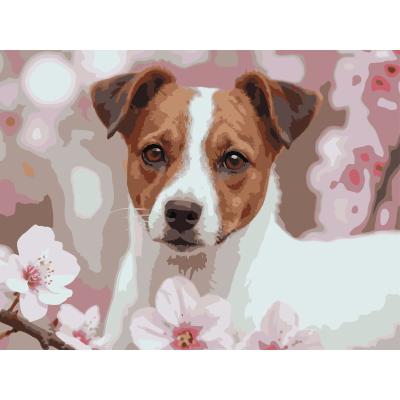Картина за номерами Strateg Миловидний пес 30 х 40 см (SS-1309)
