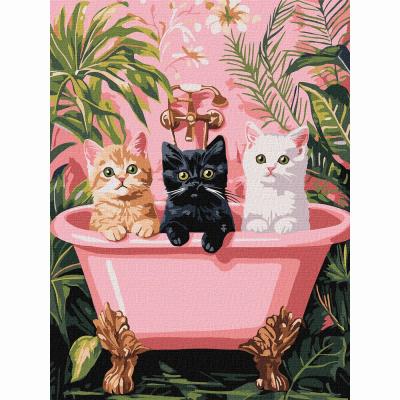 Картина за номерами Ідейка Коти у ванній 30 х 40 см (KHO6726)