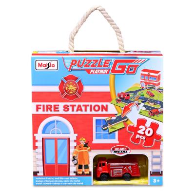 Пазл Maisto Emergency 20 елементів з машинкою червоний (12680/2)