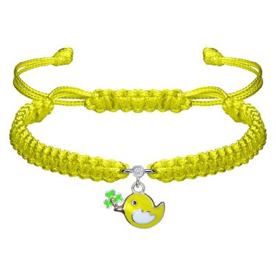 Браслет UmaUmi Пташка срібло жовтий (2647866766466)