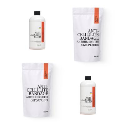 Набір Антицелюлітні обгортання + рідина з розігрівальним ефектом Hillary Anti-cellulite Warming Effect (12 процедур)