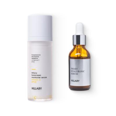 Сонцезахисна сироватка з вітаміном С SPF30 + Гіалуронова сироватка Smart Hyaluronic
