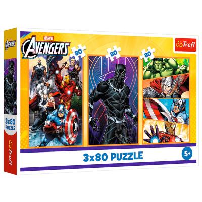 Пазли Trefl The Avengers Дні наповнені діями 3 в 1 (34883)