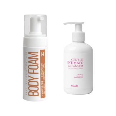 Комплекс для м’якої ексфоліації тіла та інтимної гігієни Hillary Soft Body Exfoliation & Intimate Hygiene Complex