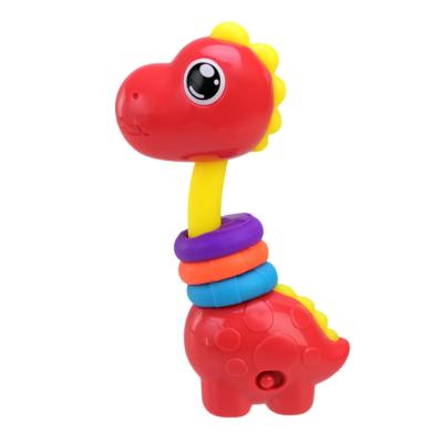 Брязкальце Сонячний зайчик Музичний Діно брахіозавр червоний (PL-724-73/2)