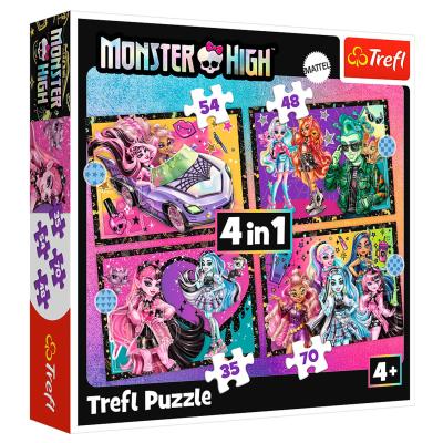 Пазли Trefl Monster High Напружений день 4 в 1 (34655)