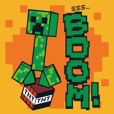 Картина за номерами з алмазною мозаїкою Santi Майнкрафт Кріпер Бум 25 х 25 см (954932)