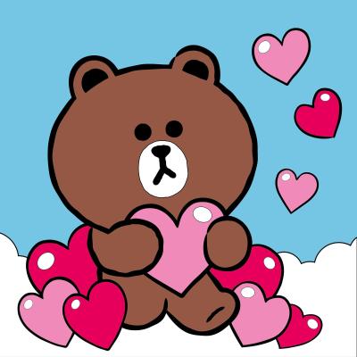 ​Картина за номерами Santi Лайн Френдс Браун та серденько LED підсвітка 25 х 25 см (955037)