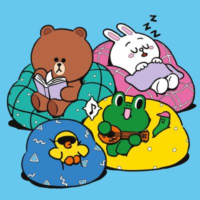 ​Картина за номерами Santi Лайн Френдс Браун, Саллі, Коні та Леонард на відпочинку 25 х 25 см (955370)