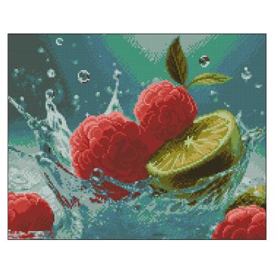 Алмазна картина Strateg Малиново-лаймовий фреш (4823113897932)