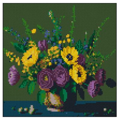 Алмазна картина Strateg Яскравий букет (4823113898663)