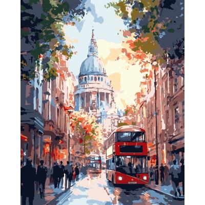 Картина за номерами Strateg Кольорове місто 40 х 50 см (VG028)