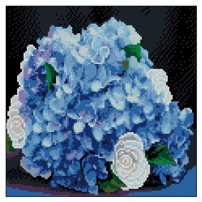 Алмазна мозаїка Strateg Ніжні гортензії (4823113899028)