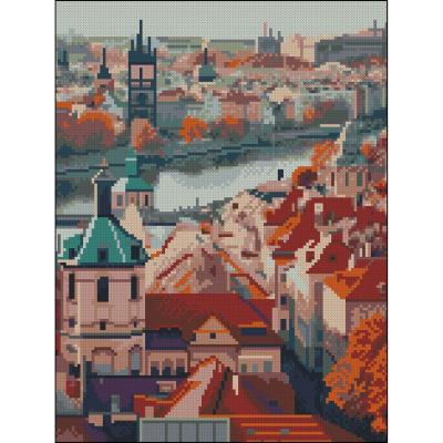 Алмазна картина Strateg Ранкове місто 30 х 40 см (FZ3040-26)