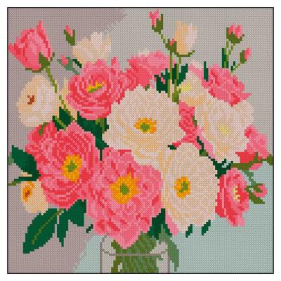 Алмазна мозаїка Strateg Рожевий букет (4823113899035)