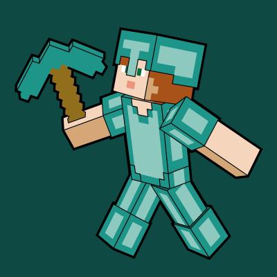 ​Картина за номерами Santi Майнкрафт Алекс в алмазній броні 25 х 25 см (955027)