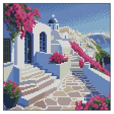 Алмазна картина Strateg Грецький краєвид (4823113898670)