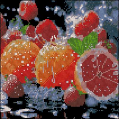 Алмазна картина Strateg Цитрусова свіжість 30 х 30 см (YZ3030-07)