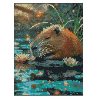 Алмазна картина Strateg Спляча капібара (4823113898304)
