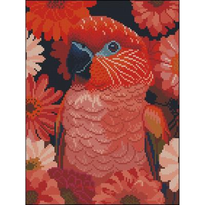 Алмазна картина Strateg Червоний ара 30 х 40 см (ZAV3040-64)