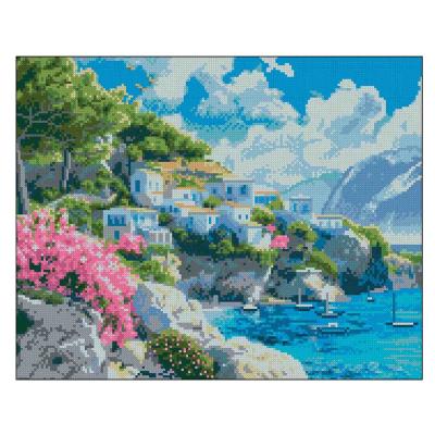 Алмазна картина Strateg Узбережжя Греції (4823113897994)