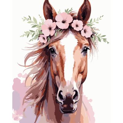 Картина за номерами Strateg Кінь з вінком 40 х 50 (VG039)