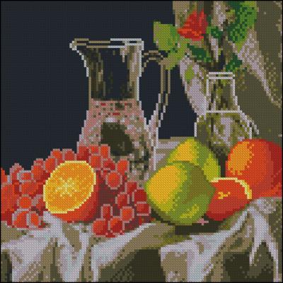 Алмазна картина Strateg Свіжі плоди 30 х 30 см (FZ3030-32)