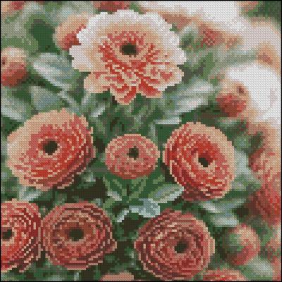 Алмазна картина Strateg Осінні бутони 30 х 30 см (FZ3030-25)