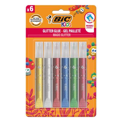 Клей з блискітками BIC Kids Glitter glue 6 штук (bc893269)