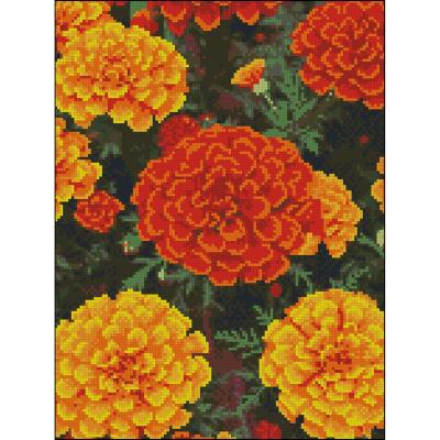 Алмазна картина Strateg Вогняні чорнобривці 30 х 40 см (FZ3040-24)