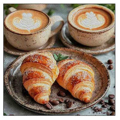 Алмазна мозаїка Strateg Кава з круасанами (4823113899073)