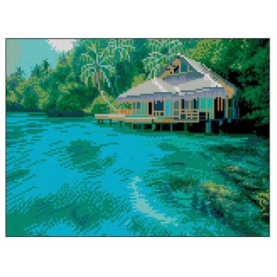 Алмазна картина Strateg Яскравий острів (4823113898533)