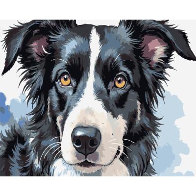 Картина за номерами Strateg Собачий портрет 40 х 50 (VG038)