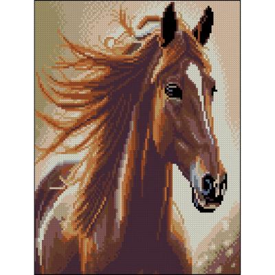 Алмазна картина Strateg Величний кінь 30 х 40 см (ZAV3040-65)