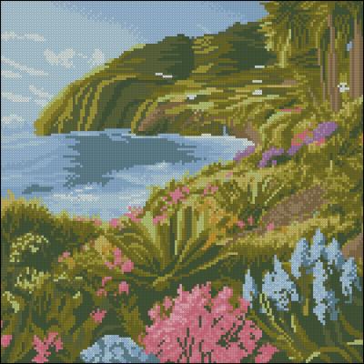 Алмазна картина Strateg Узбережжя на острові 30 х 30 см (YZ3030-05)