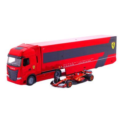 Ігровий набір Bburago Вантажівка-тягач Iveco S-Way та болід SF-24 (18-36867)