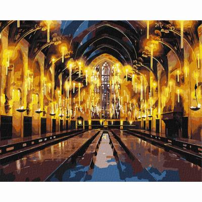 Картина за номерами Ідейка WB Harry Potter Велика зала з фарбами металік 40 х 50 см (KHO5233)