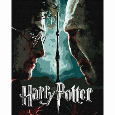 Картина за номерами Ідейка WB Harry Potter Гаррі та Волдеморт з фарбами металік extra 40 х 50 см (KHO5222)