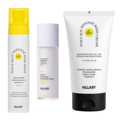 Комплекс сонцезахисних засобів для волосся, обличчя і тіла Hillary Sun Protection Complex for Hair, Face & Body
